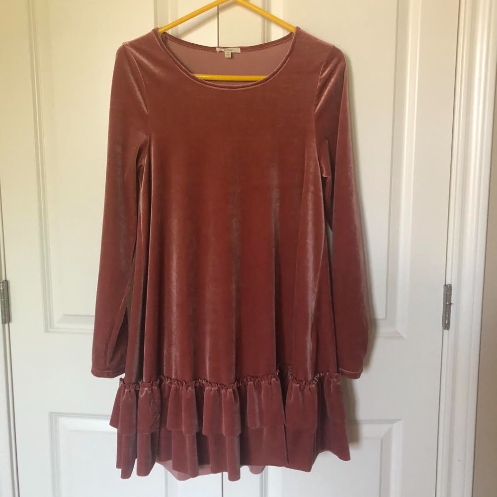 Dusty Mauve Velvet Swing Dress